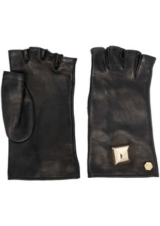 Philipp Plein stud-embellished driver gloves