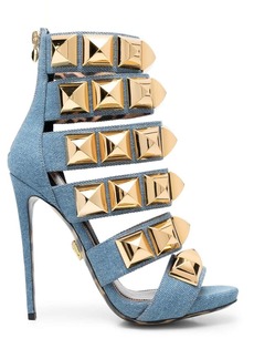 Philipp Plein studded denim 120mm sandals