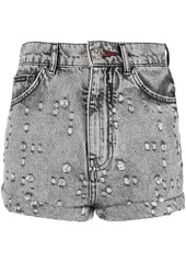 Philipp Plein studded denim shorts