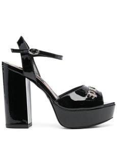 Philipp Plein 100mm logo-plaque platform sandals