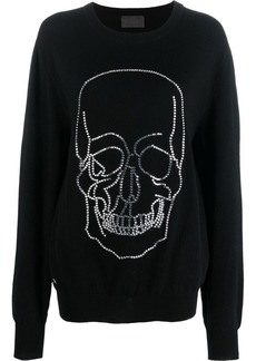 Philipp Plein studded-skull cashmere pullover