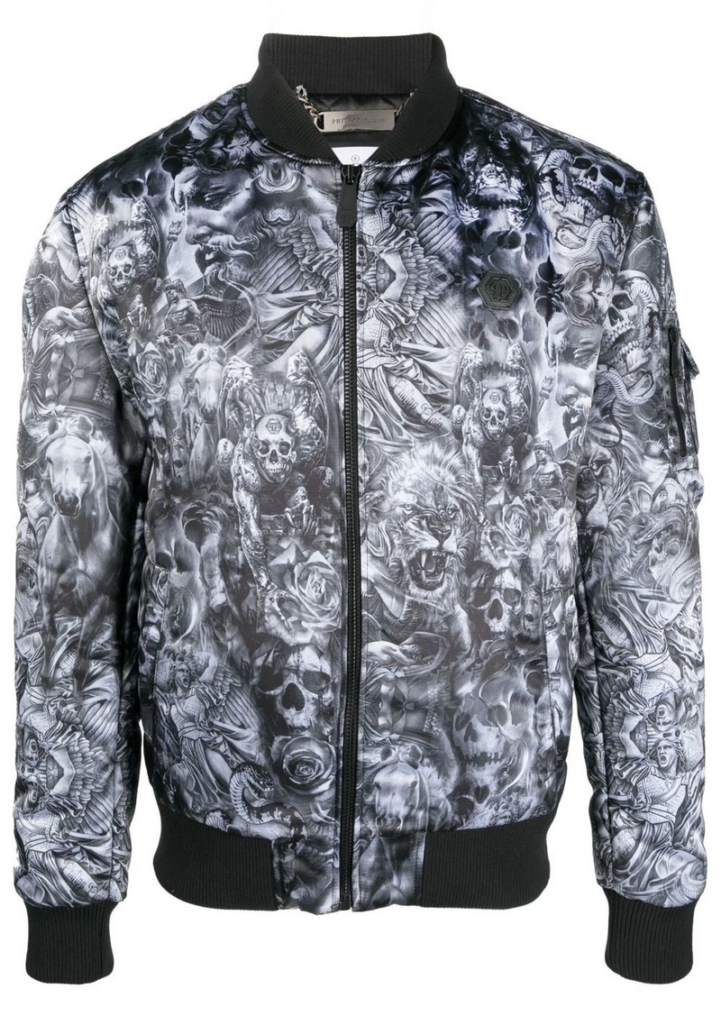 Philipp Plein Tatto-print bomber jacket