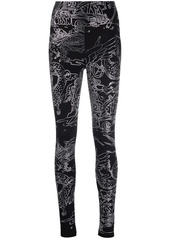 Philipp Plein tattoo-print embellished leggings