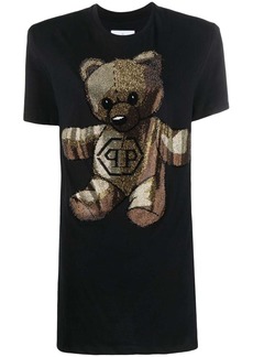 Philipp Plein Teddy Bear crystal-embellished T-shirt dress