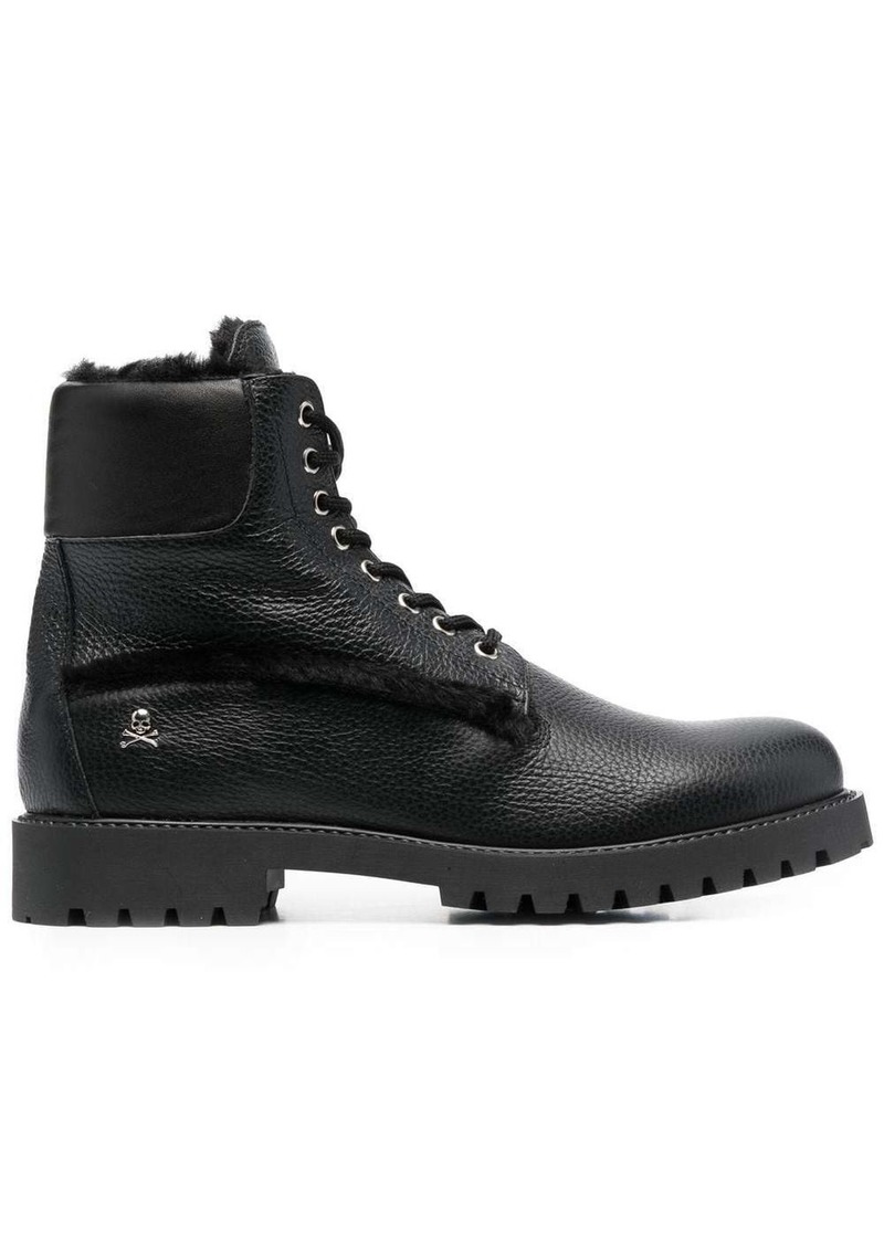 Philipp Plein The Hunter shearling lined leather boots