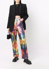 Philipp Plein tie dye-print sequinned jeans