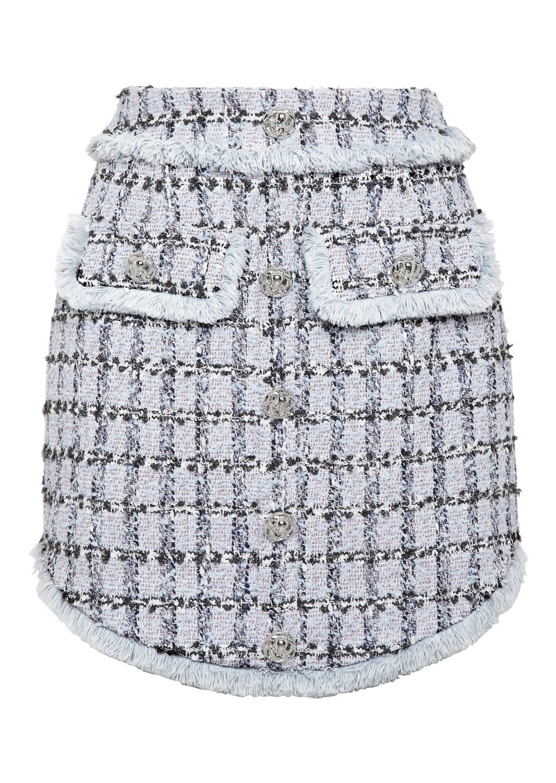 Philipp Plein Tweed Mini Skirt