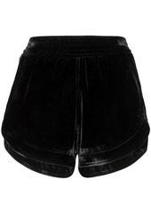 Philipp Plein velvet elasticated-waist shorts