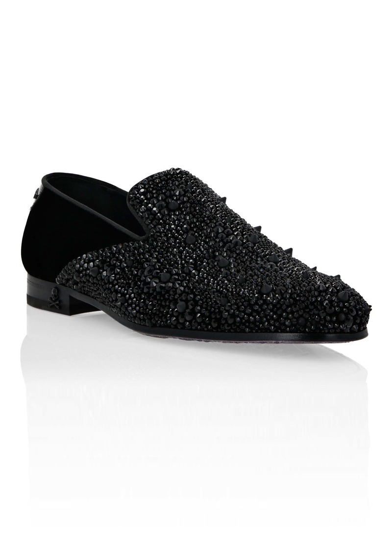 Philipp Plein Velvet Loafers Stones