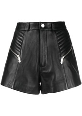 Philipp Plein zipper-detail leather shorts
