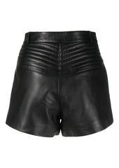 Philipp Plein zipper-detail leather shorts