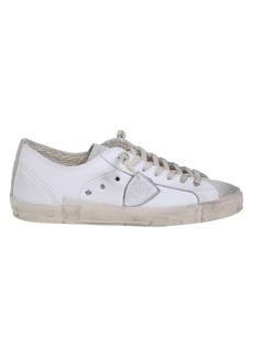 PHILIPPE MODEL LEATHER AND SUEDE SNEAKERS