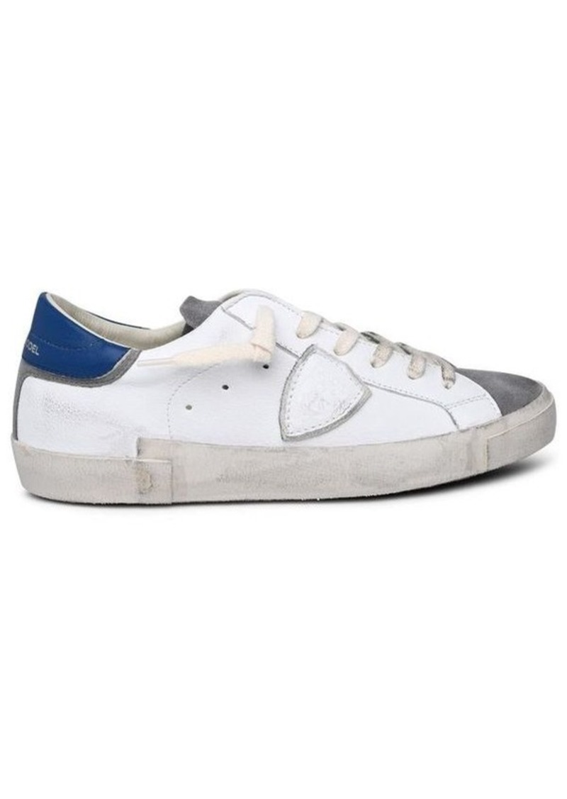 Philippe Model PRSX WHITE LEATHER SNEAKERS