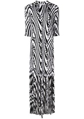 Philosophy abstract-print fringed dress