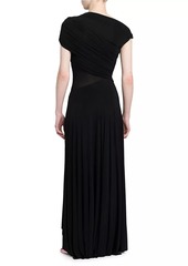 Philosophy Asymmetric Sheer-Inset Gown