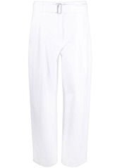 Philosophy belted cotton gabardine trousers