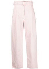 Philosophy belted cotton gabardine trousers