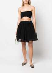 Philosophy buttoned draped crop top