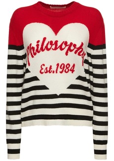 Philosophy Cashmere & Wool Logo Sweater
