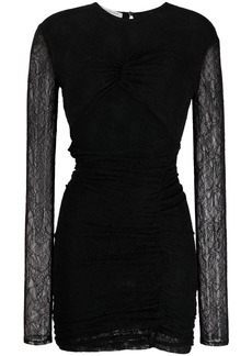 Philosophy Chantilly-lace ruched minidress