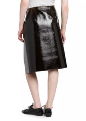 Philosophy Coated Stretch Wool Wrap Skirt