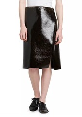 Philosophy Coated Stretch Wool Wrap Skirt