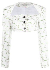 Philosophy cropped floral-print blouse