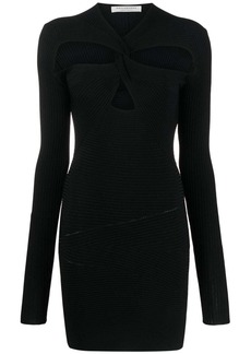 Philosophy cut-out ribbed minidress