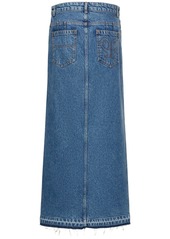 Philosophy Denim Long Skirt W/ Front Slit