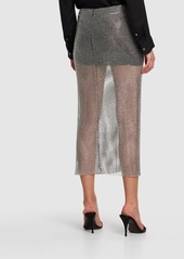 Philosophy Embellished Net Midi Skirt