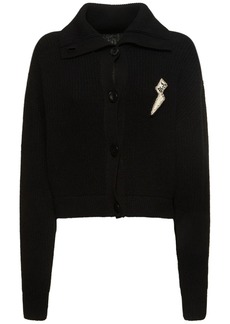 Philosophy Embroidered Wool & Cashmere Cardigan