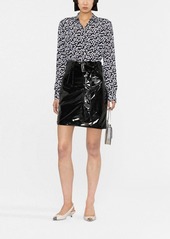 Philosophy faux-leather mini skirt