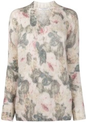 Philosophy floral patterned chunky knit jumper