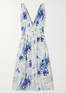 Philosophy Floral-print Cotton-poplin Midi Dress