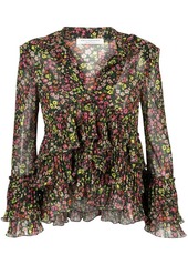 Philosophy floral-print ruffled blouse