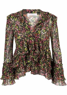 Philosophy floral-print ruffled blouse