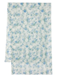 Philosophy floral-print semi-sheer scarf