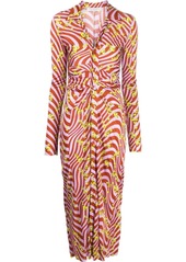 Philosophy floral striped-print midi dress