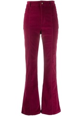 Philosophy high-waisted flared cotton trousers