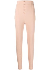 Philosophy high-waisted stretch-cotton trousers
