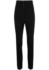 Philosophy high-waisted stretch-cotton trousers