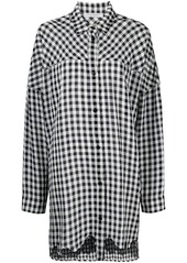 Philosophy lace-trimmed gingham shirt dress