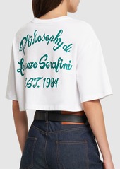 Philosophy Logo Cotton Cropped T-shirt