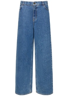 Philosophy Low Rise Cotton Denim Wide Jeans