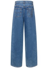 Philosophy Low Rise Cotton Denim Wide Jeans