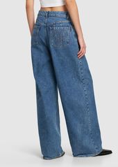 Philosophy Low Rise Cotton Denim Wide Jeans