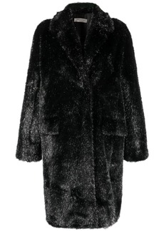Philosophy metallic-threading faux-fur coat