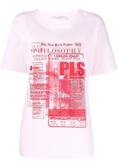 Philosophy newspaper-print T-shirt