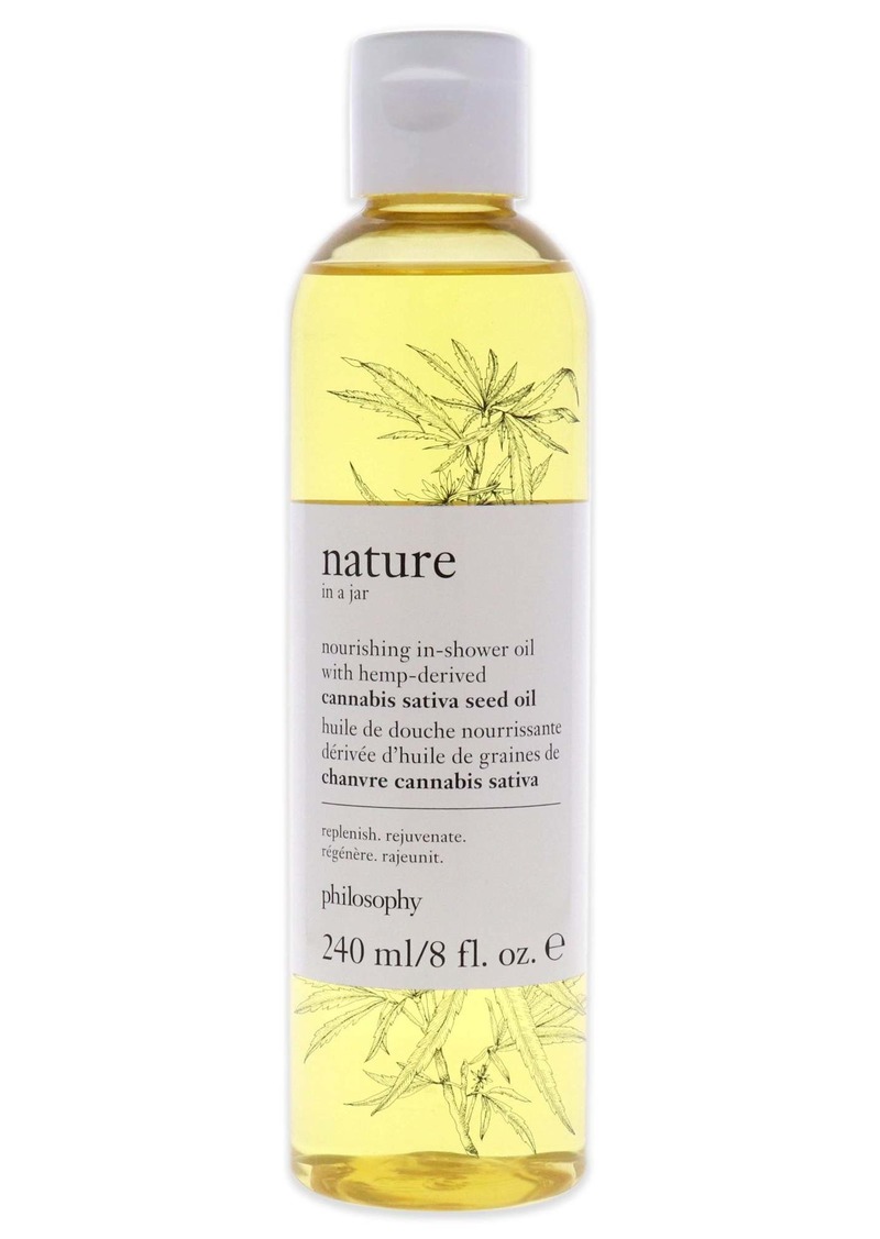 Nourishing In-Shower Oil With Cannabis Sativa Seed Oil by Philosophy for Unisex - 8 oz Shower Oil