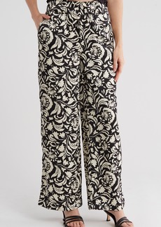 PHILOSOPHY BY RPUBLIC CLOTHING Floral Wide Leg Pull-On Pants in Swirl Geo Garden Print at Nordstrom Rack